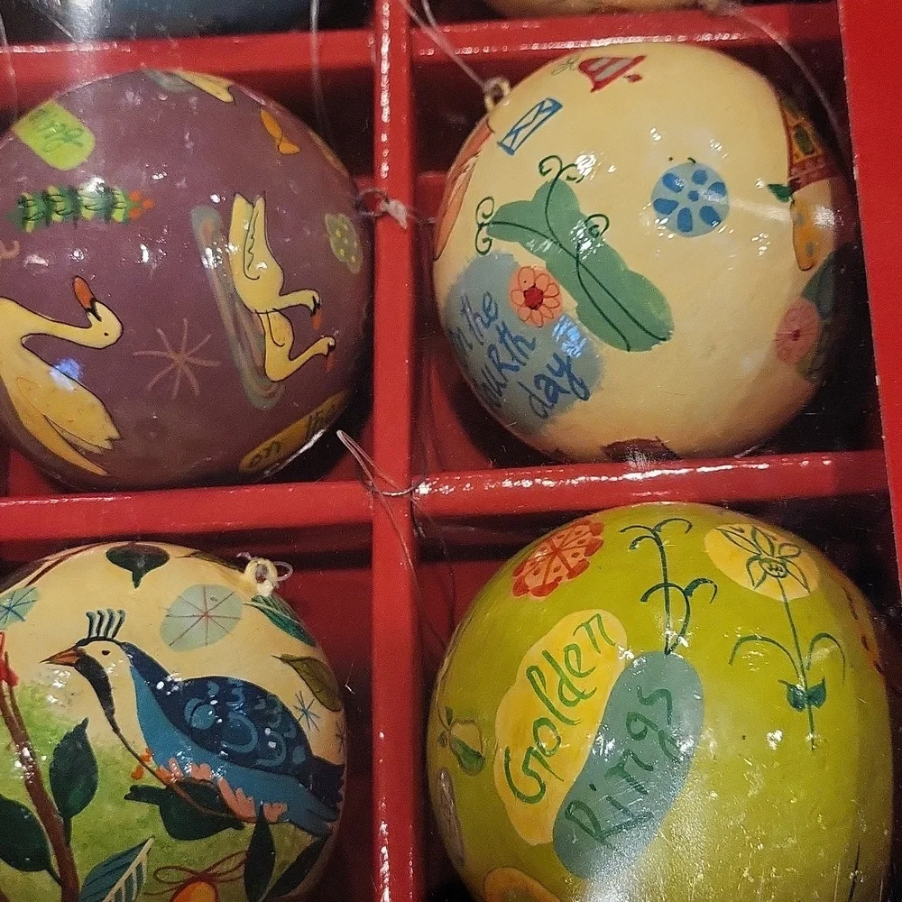 Crate&Barrel 12 Days Of Christmas Ornaments